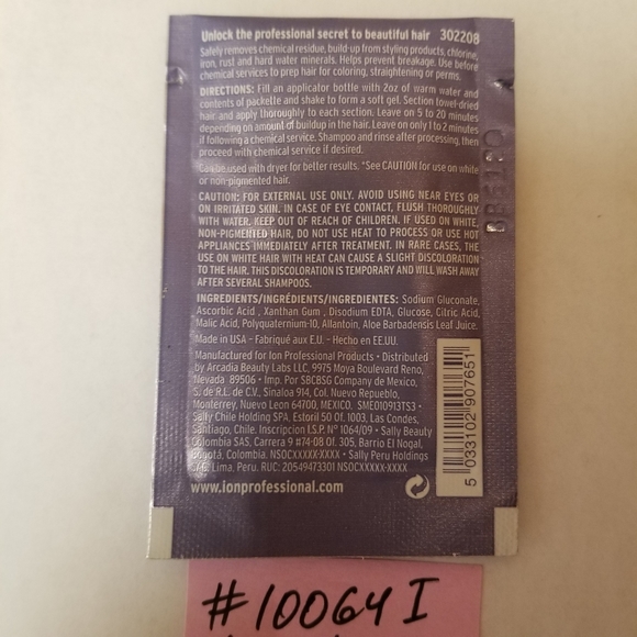 #10064I1 Ion Crystal Clarifying Treatment .18 oz. Packette - Picture 2 of 3
